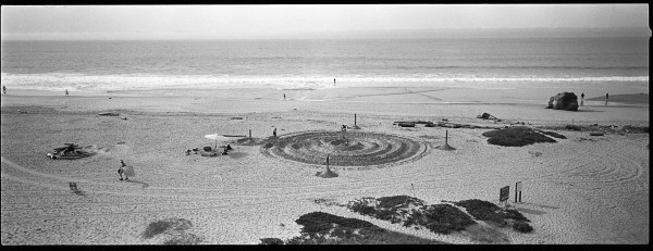 The celebrate the Spring Equinox Dean, Irene and a few friends created a labyrinth at Seabright Beach. It's in the early stages here.