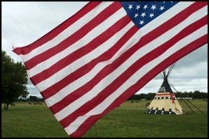 As far as I know tipis were dwellings used by the Plains Indians. Which is why this geographically and culturally confused tipi, along with "old glory" caught my eye. N. Hero Island VT. 