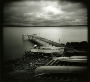 I just printed this photo and I was drying it on my t-shirt as I slipped it into the scanner. I guess you could say I was a little excited. Something about the light, water, sky and boats feels like what I was seeing when I clicked the shutter on my Holga.