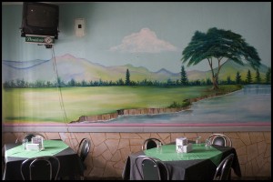 Inside Lorenzo's (our favorite restaurant in town).