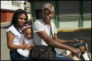 Small-engine motorcycles are the most common way to travel in the Dominican Republic. It's not unusual to see three and sometimes four people riding on one. I took this photo in Constanza, a farming town in the mountains north of Santo Domingo.