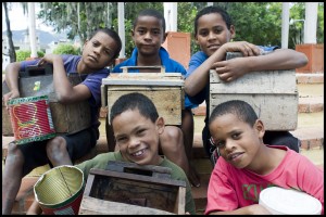 We spent some time in the city park. You don't see many gringos in Constanza so the local kids were curious about us.   