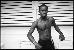 I met Jean Wilbert on the beach at Las Terrenas early one morning. He speaks Spanish, English and French. When I asked if I could make a photo or two of him, he walked up to the small restaurant/bar he runs and posed like this.