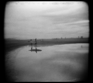 The happy accident. Something weird happened to this film. Most likely the Holga I was using was in the process of dying. The negatives are bullet proof, nearly black, WAY over exposed. I made a contact sheet anyway and worked on one of the negatives. This is the result. As my students used to say when their prints were funky, "I like it that way".