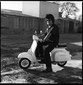 There's a story behind the Elvis look and the Vespa (vintage 1967). But also, sometimes it's nice to go out with the camera and have some fun. Thanks Bob!