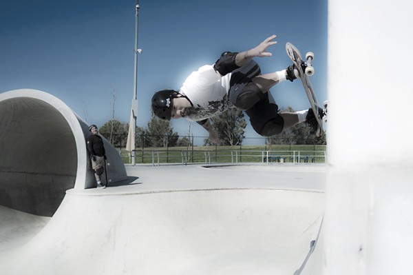 Trying to photograph skateboarders for the first time I see how much work and talent is involved in getting a strong photograph. Ron, off the top.