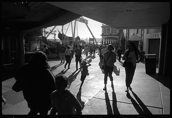 Summer crowd, winter light.